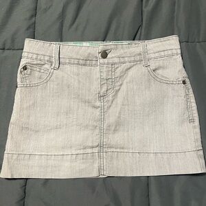 So Wear It Declare It Light Gray Denim Skirt